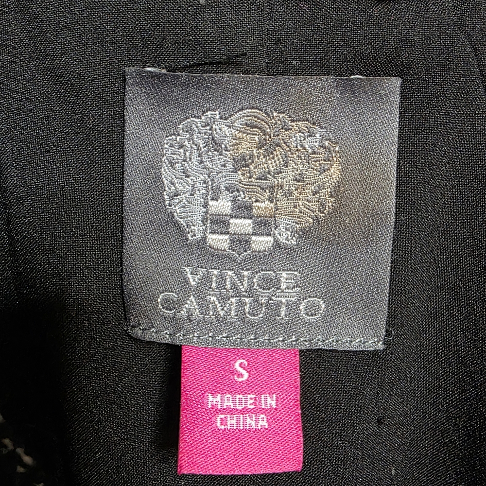 Vince Camuto Black and White Checkered Trench Coat - Picture 6 of 8